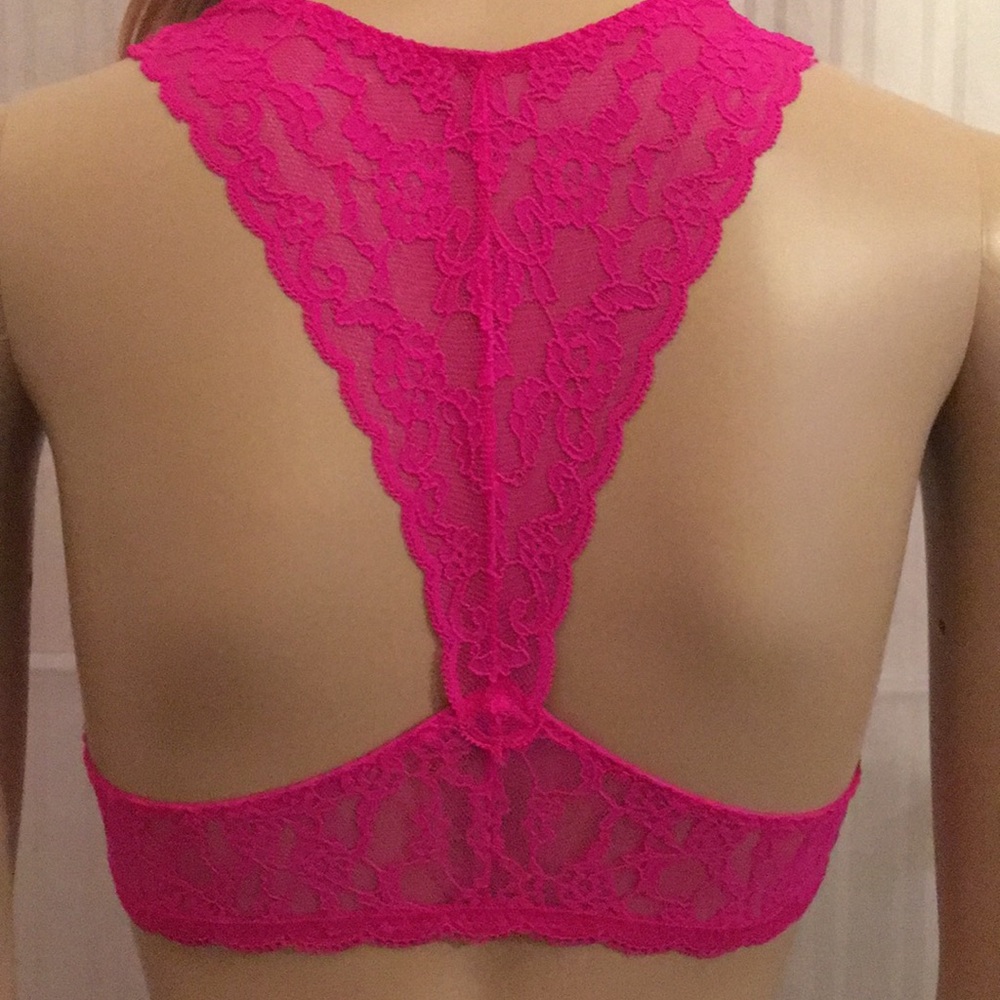 LAST TWO!! New VS Floral Lace Racerback Bralette - Picture 4 of 8